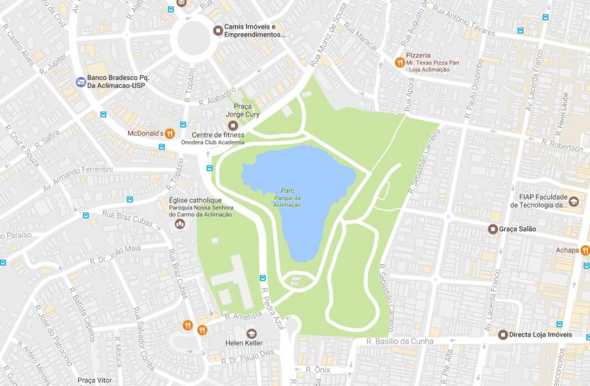 Kart over parken akklimatisering São Paulo