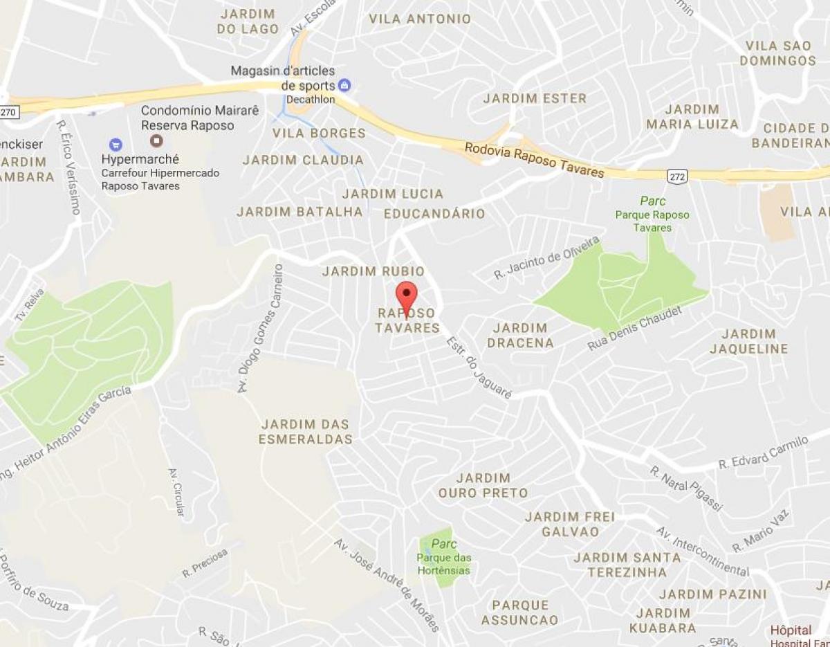Kart over Raposo Tavares São Paulo