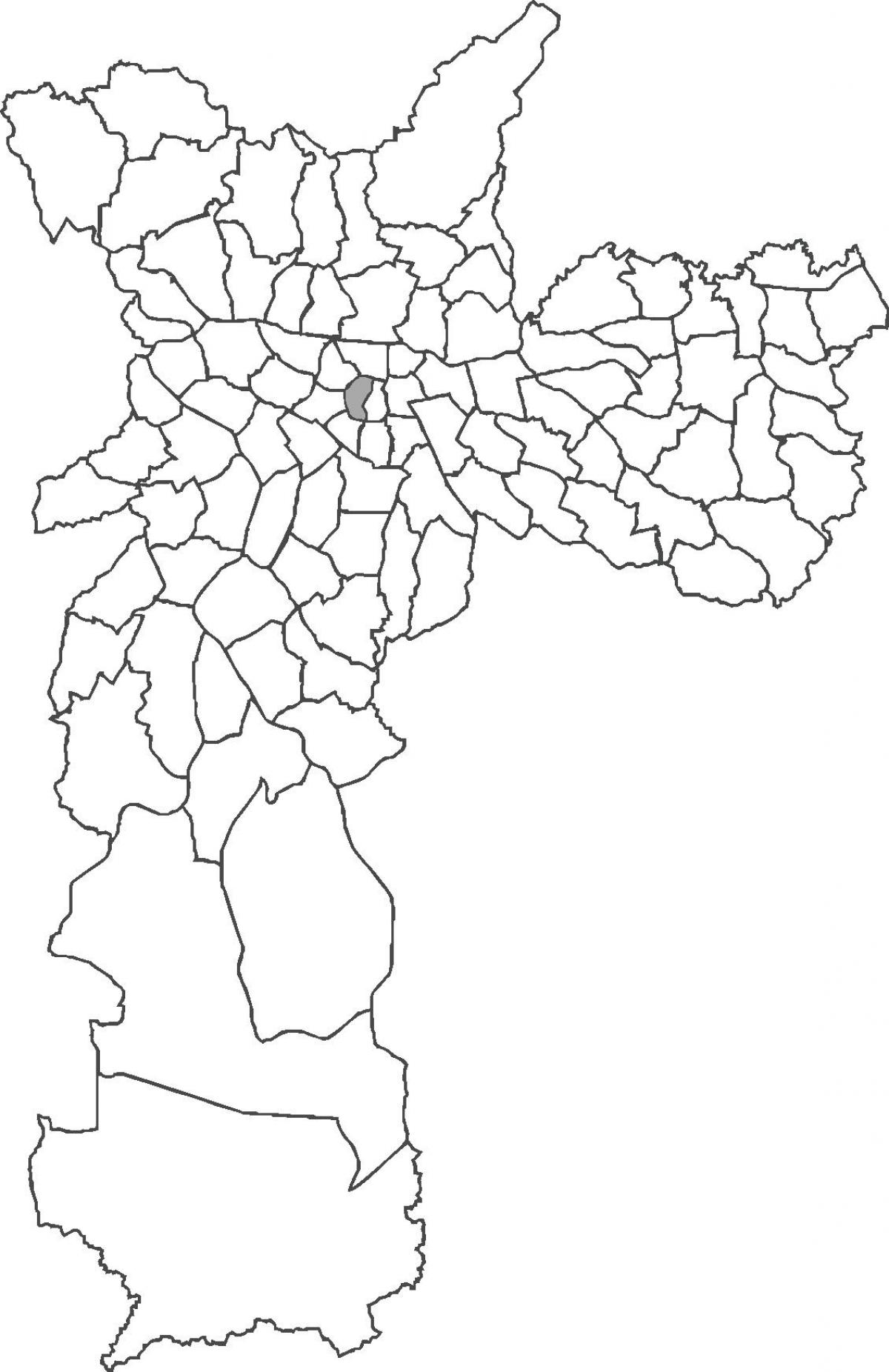 Kart over República-distriktet