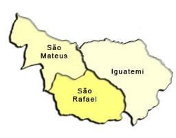 Kart av São Mateus sub-prefecture