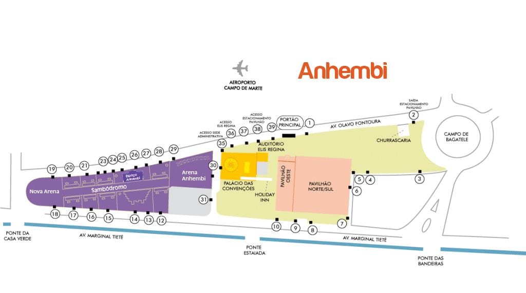 Kart av São Paulo Anhembi