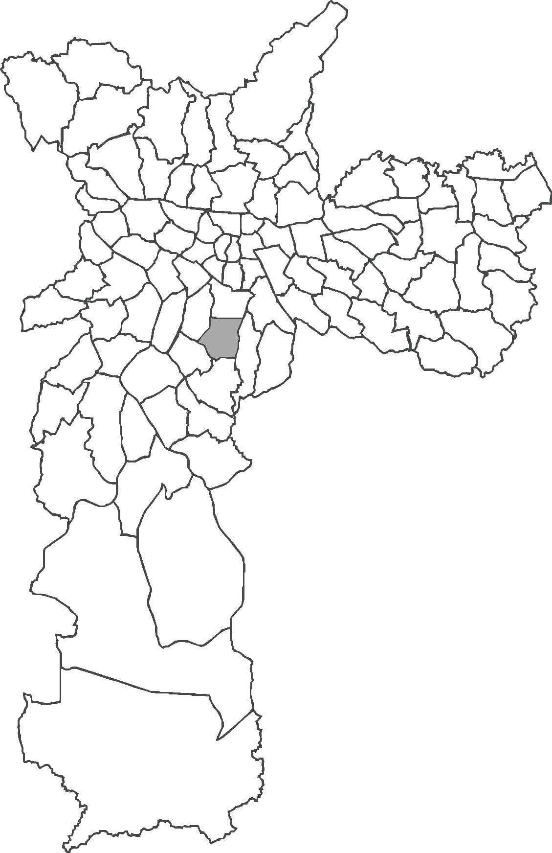Kart over distriktet Saúde