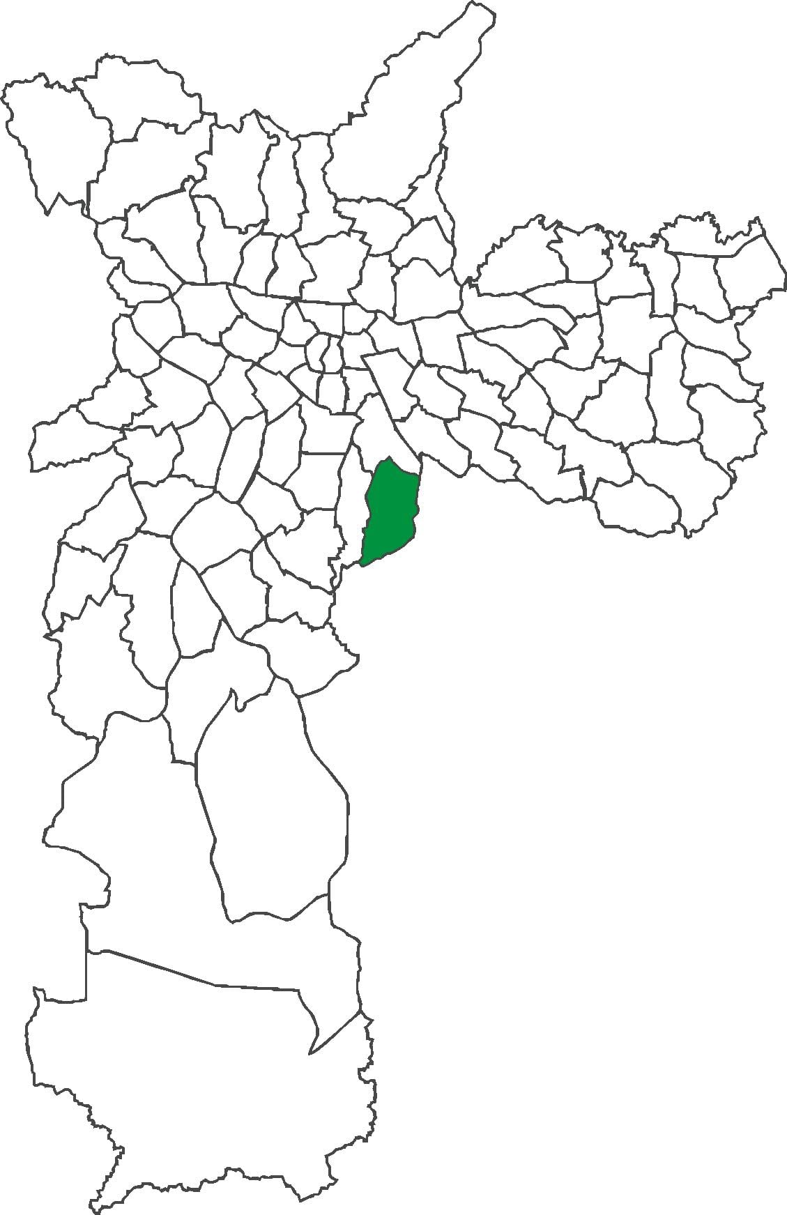 Kart over distriktet Sacomã