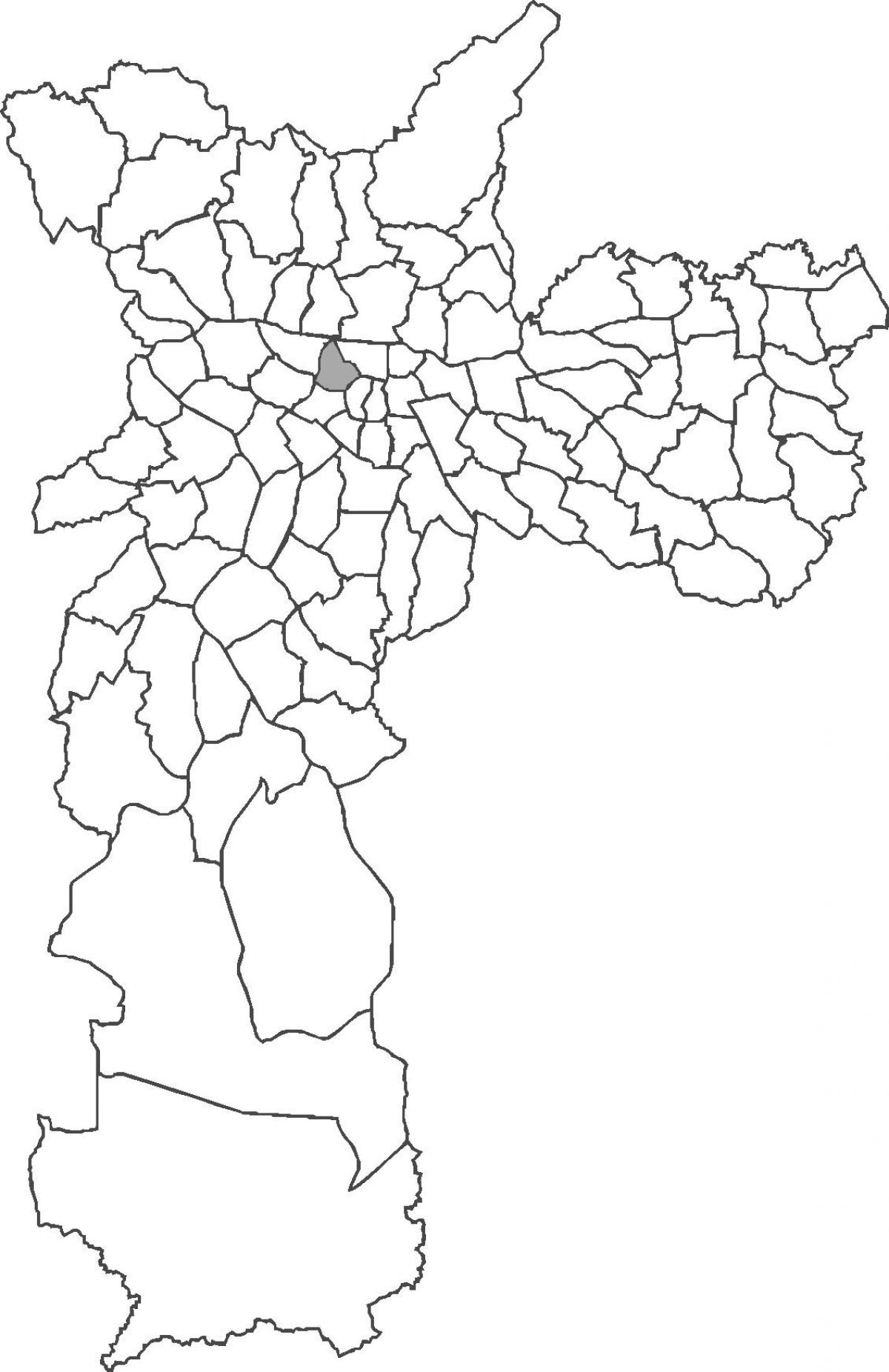 Kart av Santa Cecília distriktet