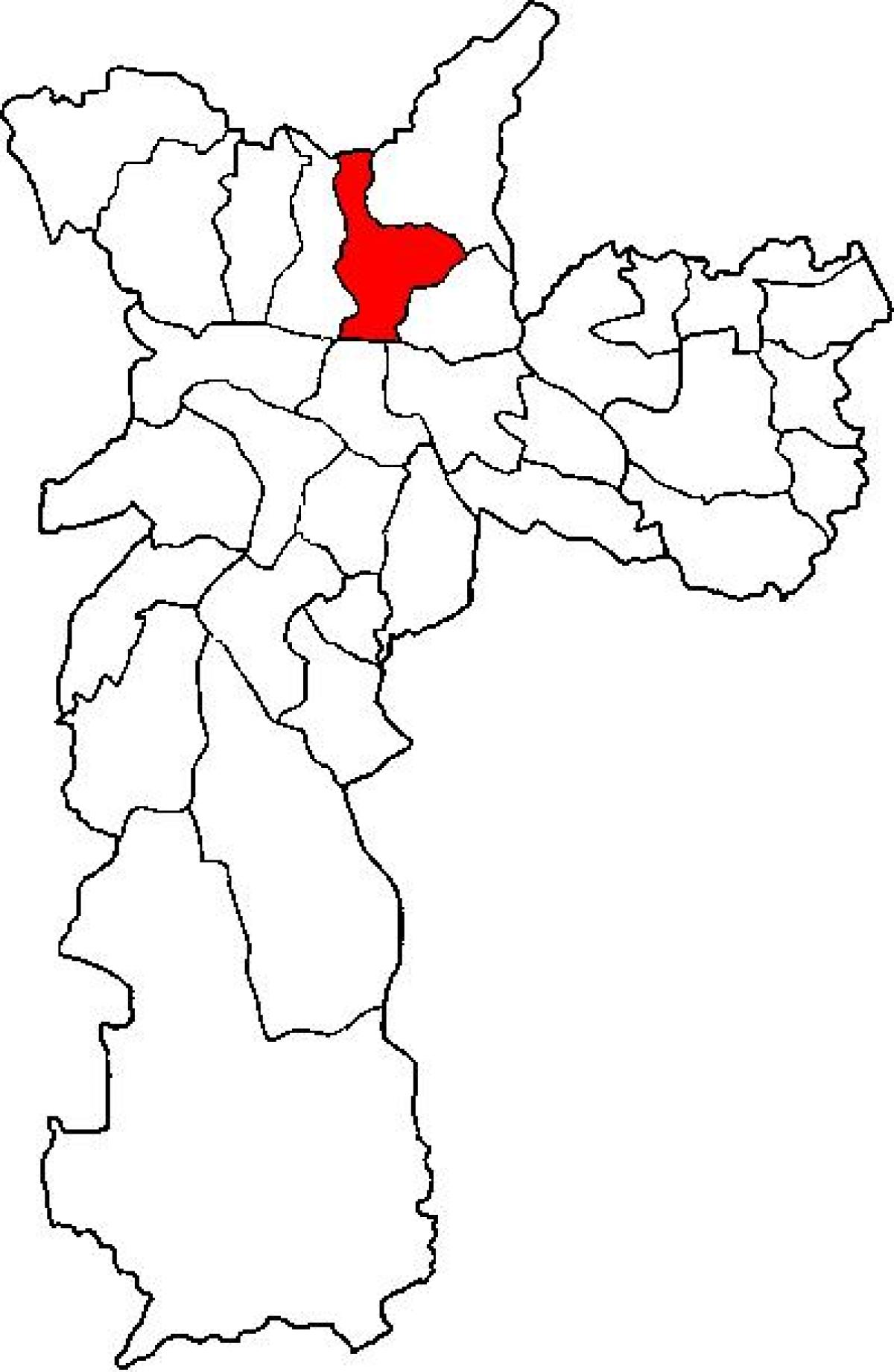Kart av Santana sub-prefecture São Paulo