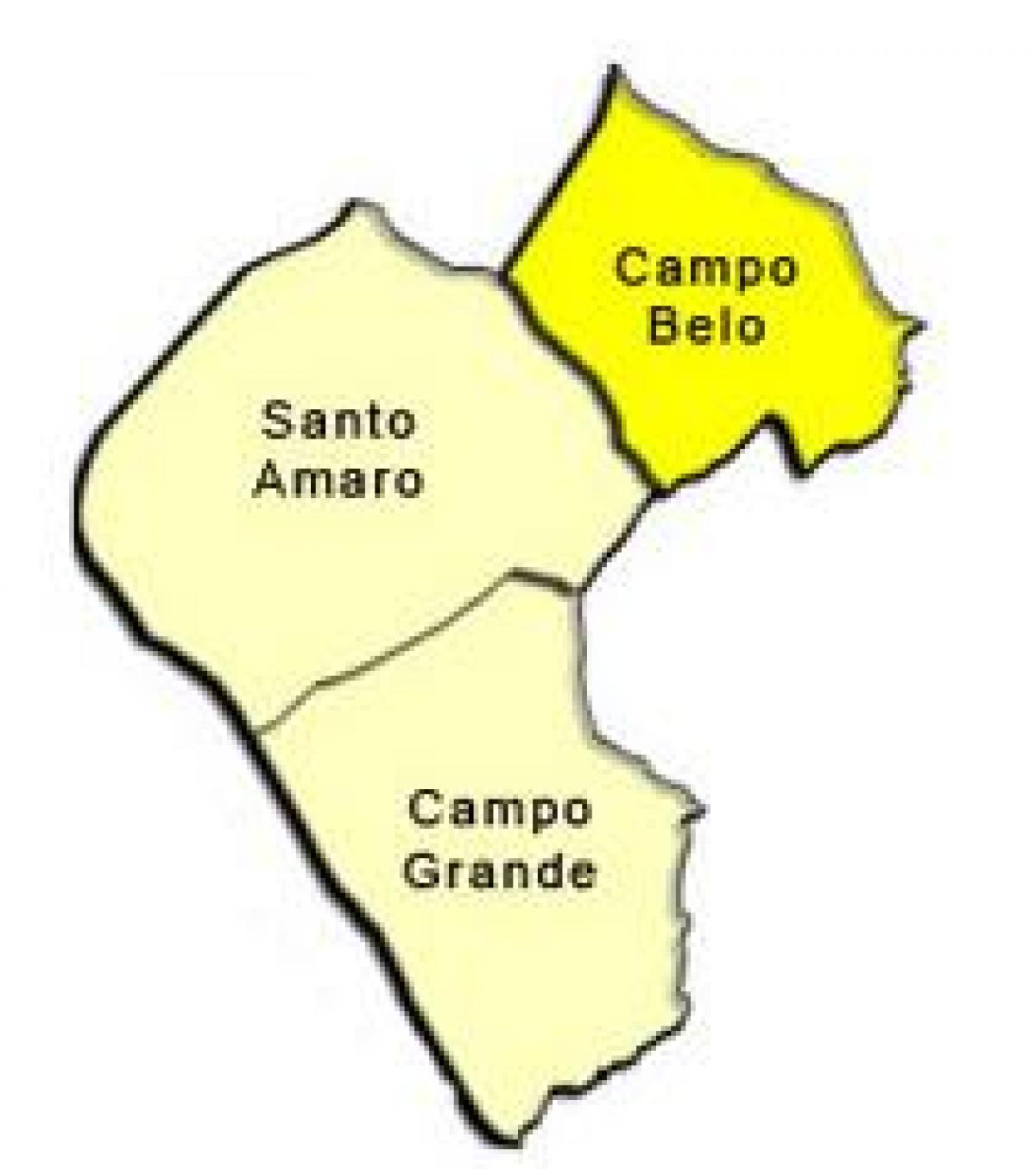 Kart over Santo Amaro sub-prefecture