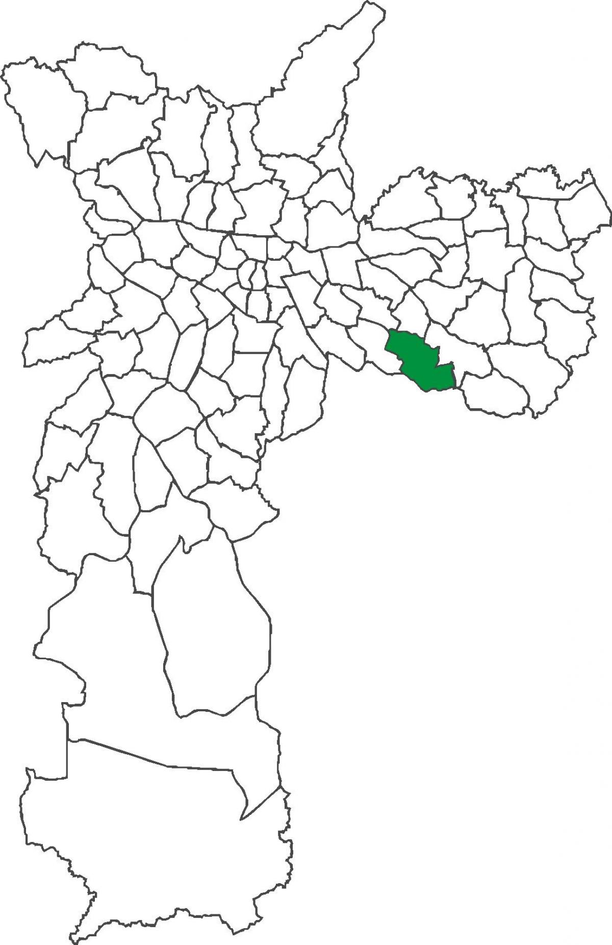 Kart over distriktet Sapopemba