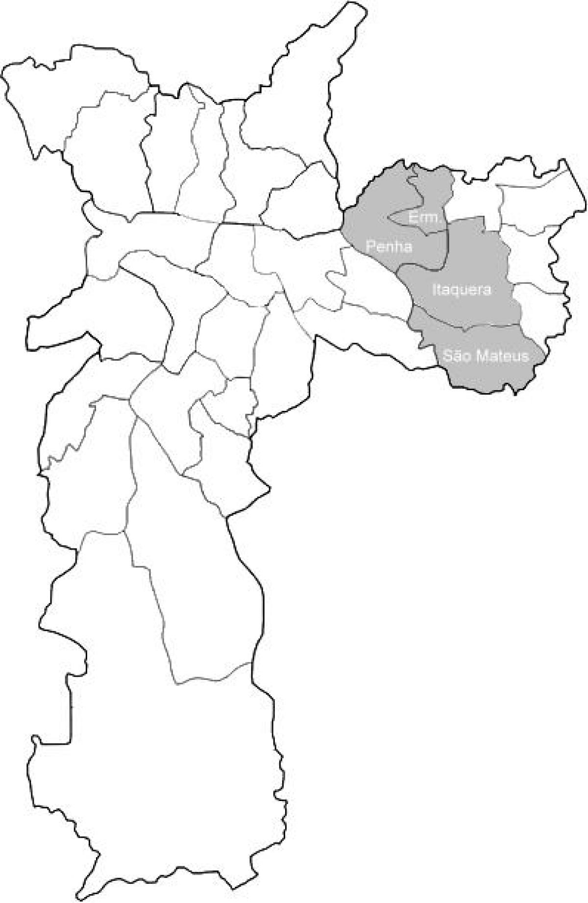 Kart av sone-Timor 1 São Paulo