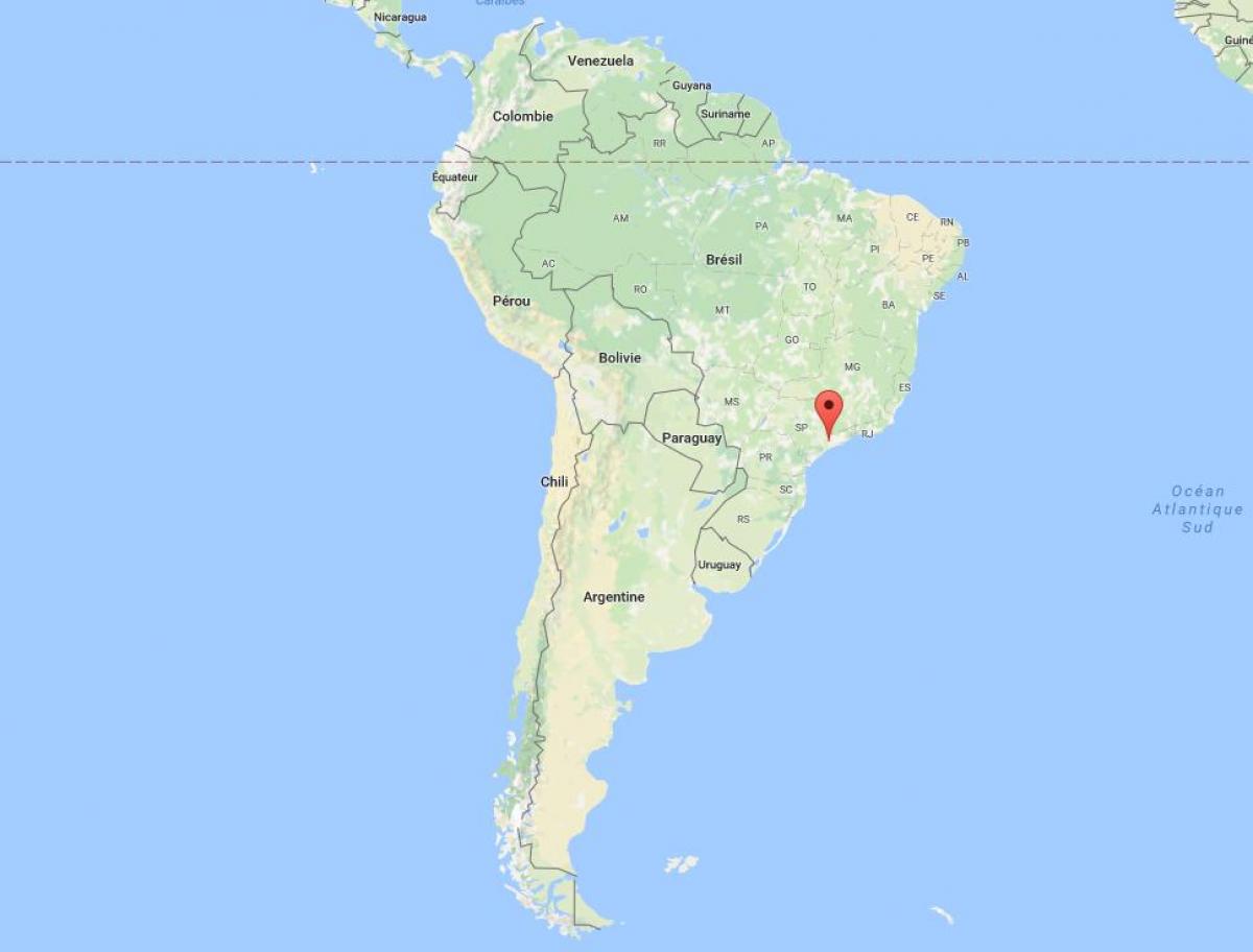 Kart av São Paulo i Sør-Amerika