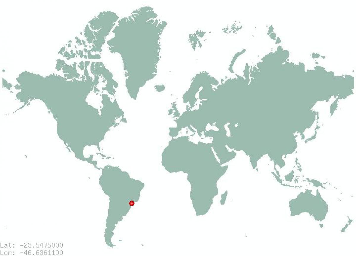 Kart av São Paulo i verden