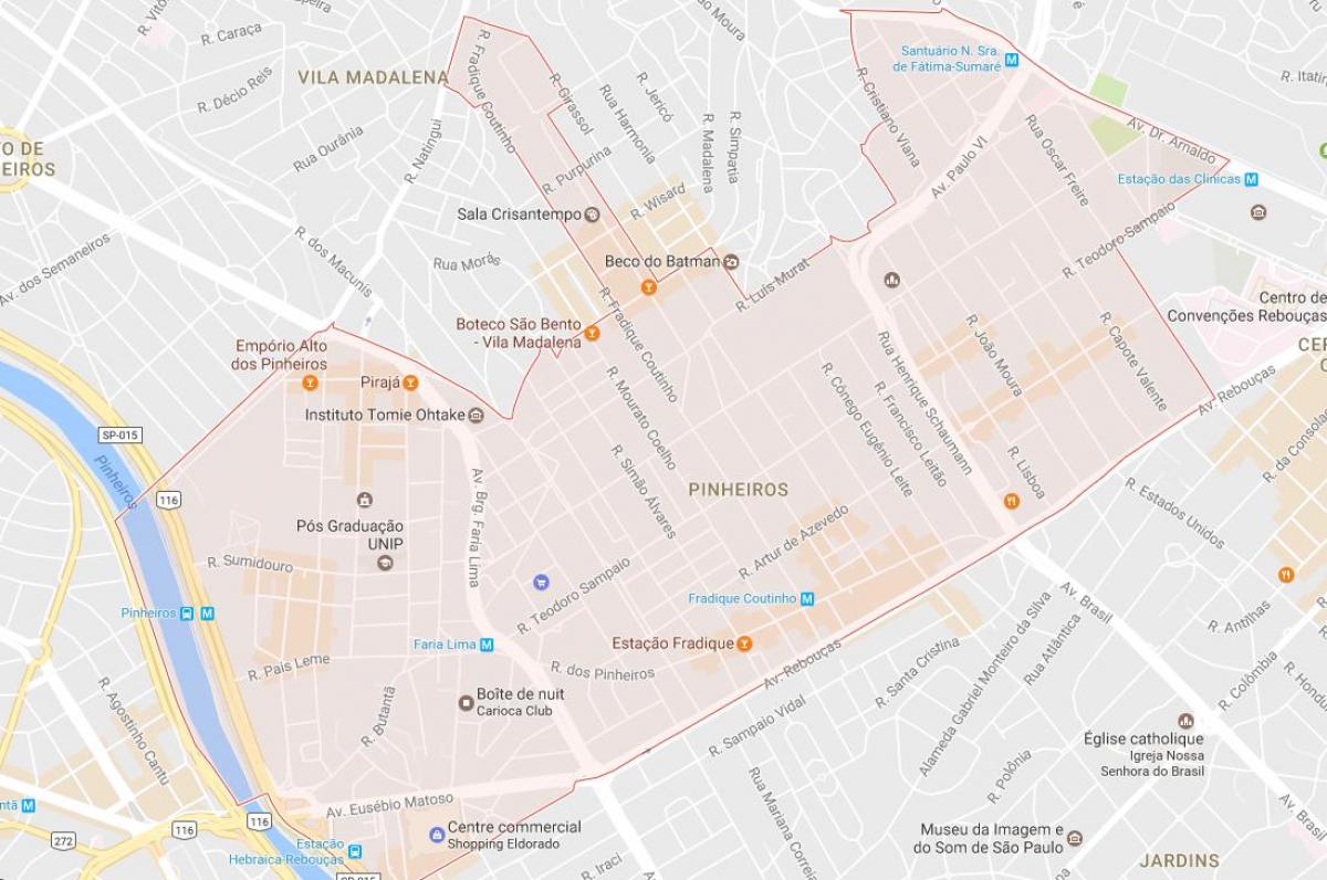 Kart av São Paulo Pinheiros