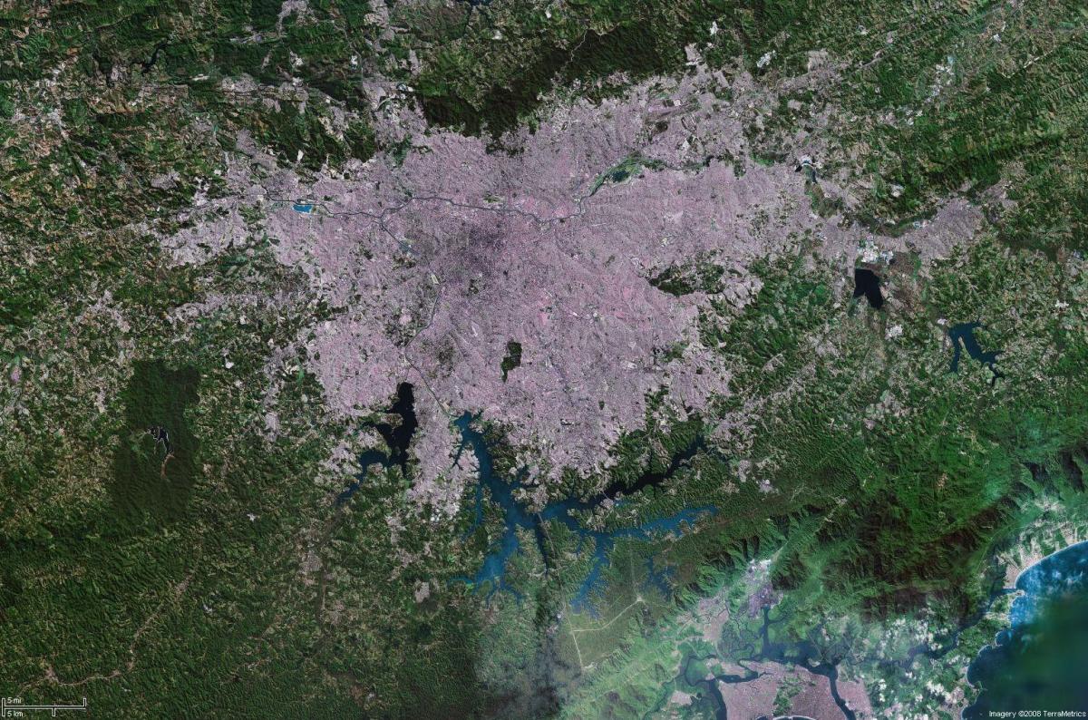 Kart av São Paulo satellitt