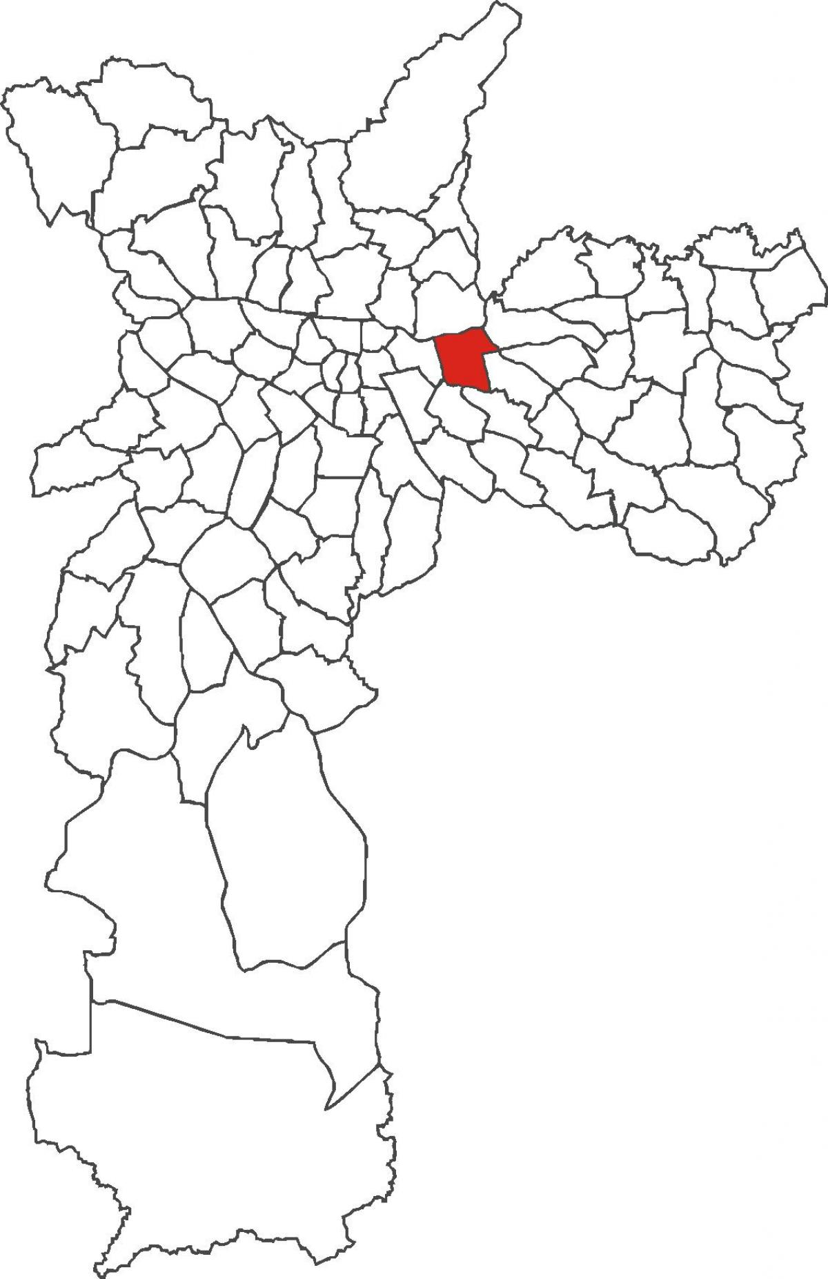 Kart over distriktet Tatuapé
