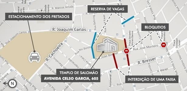 Kart av Temple of Solomon São Paulo