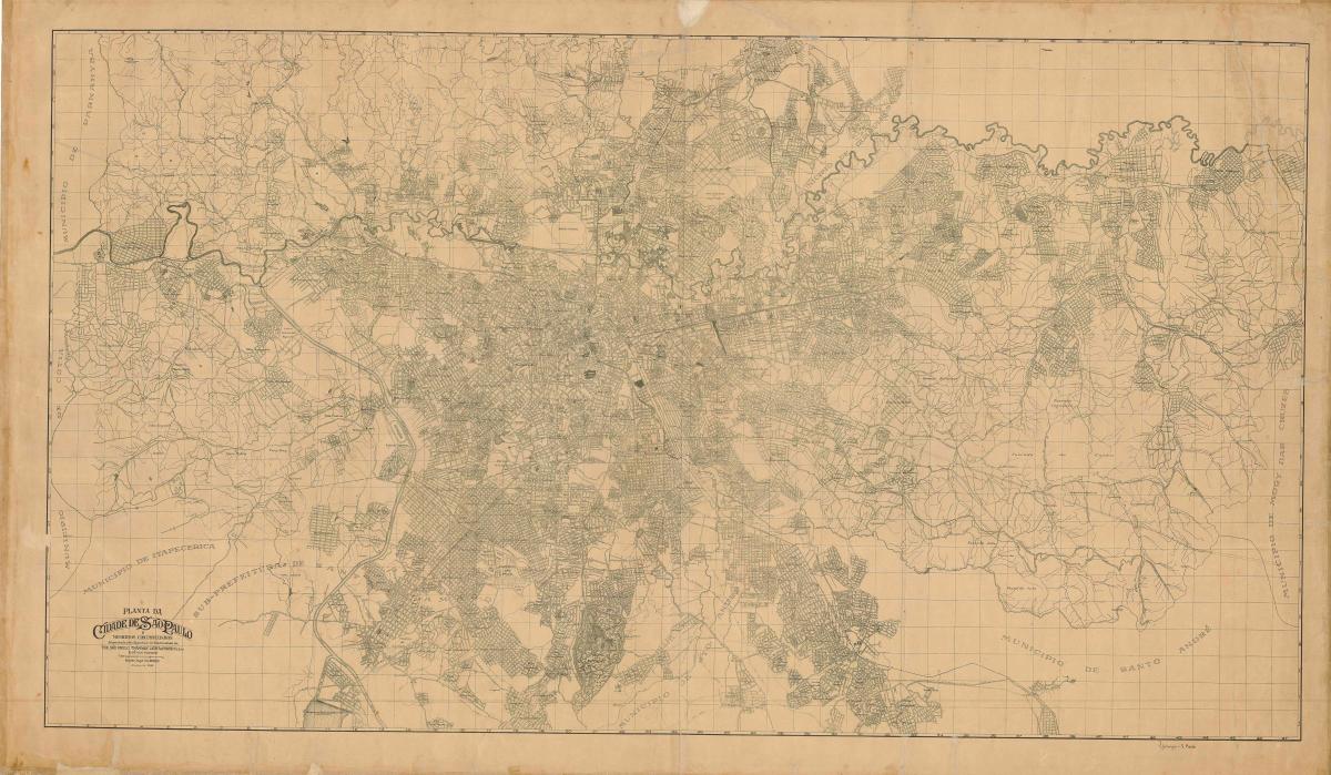 Kart av tidligere São Paulo - 1943