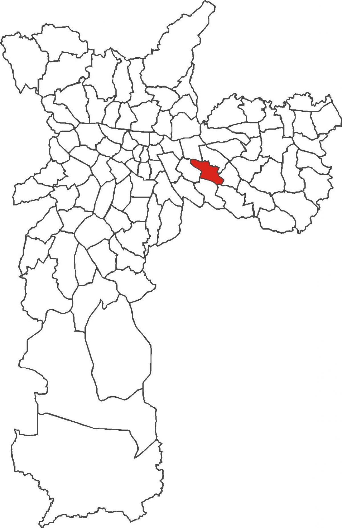 Kart over Vila Formosa-distriktet