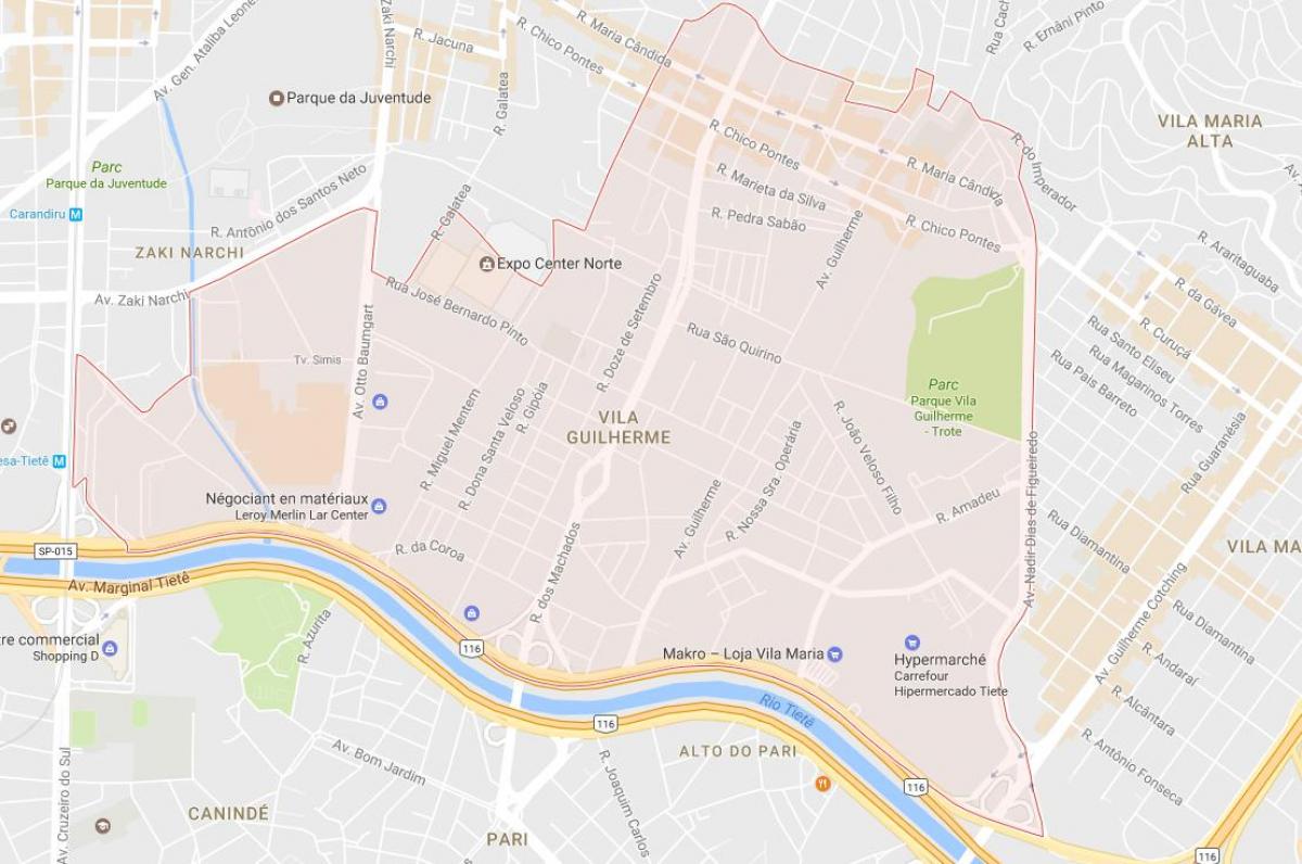 Kart over Vila Guilherme São Paulo