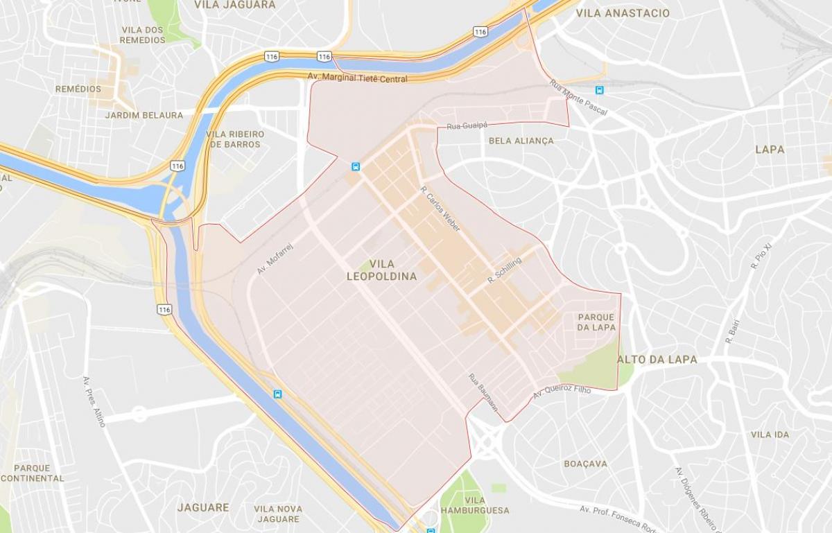 Kart over Vila Leopoldina São Paulo