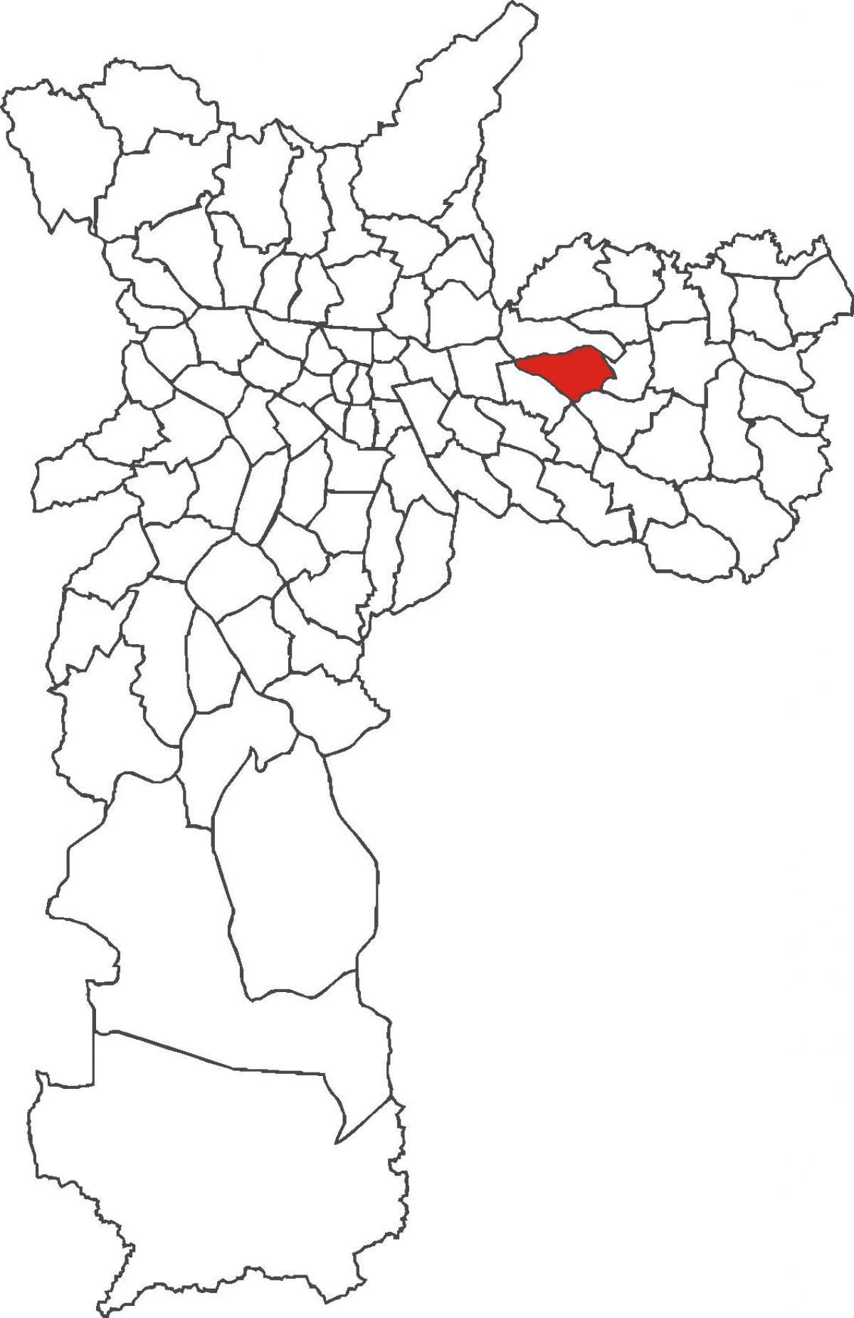 Kart over Vila Matilde distriktet