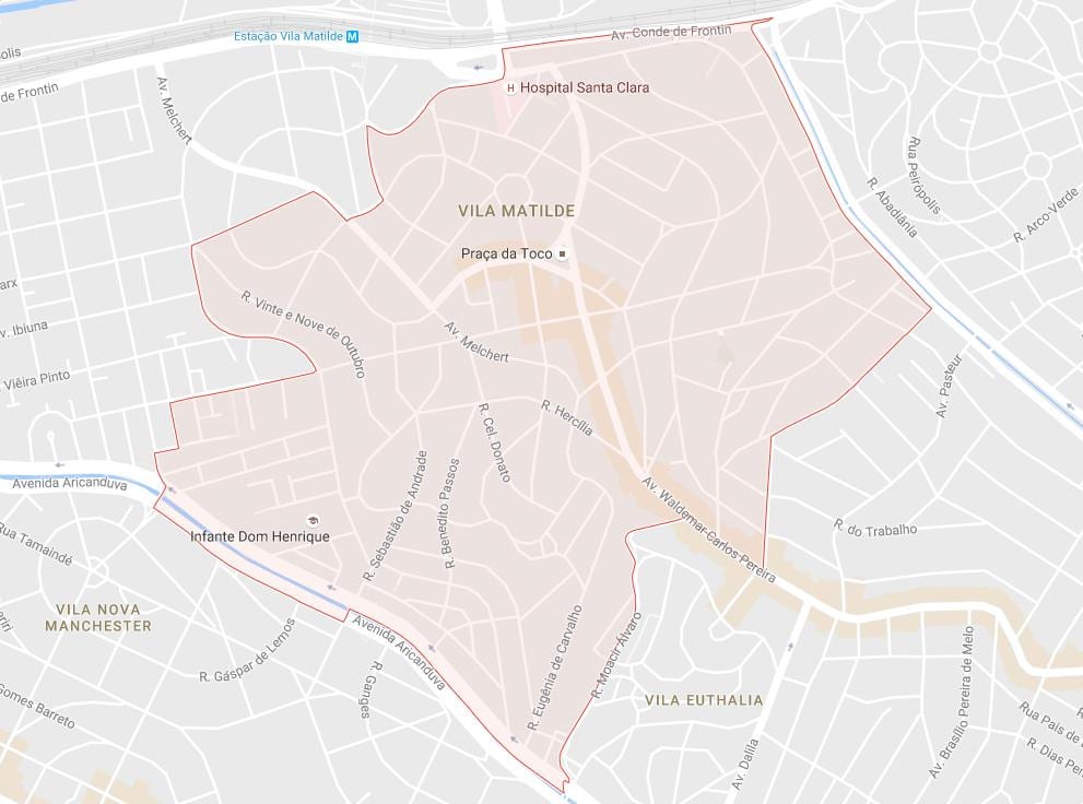 Kart over Vila Matilde São Paulo