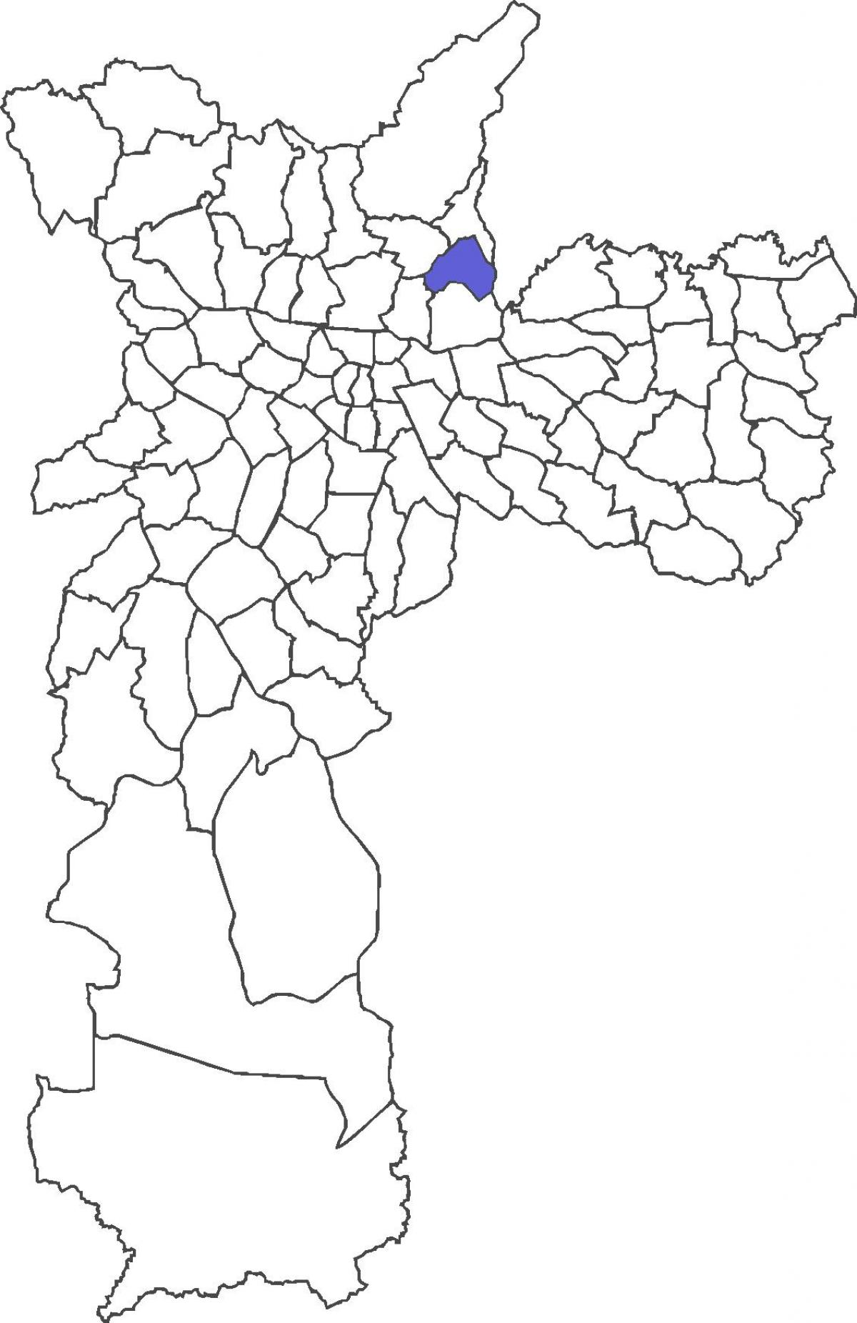 Kart over Vila Medeiros-distriktet