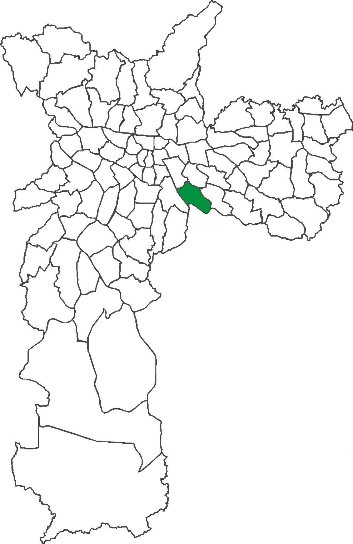 Kart over Vila Prudente distriktet