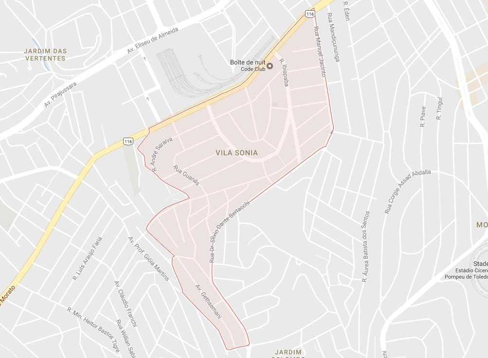 Kart over Vila Sônia São Paulo