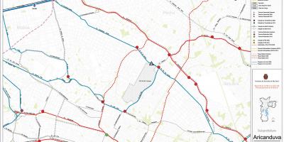 Kart over Aricanduva-Vila Formosa-São Paulo - Offentlig transport