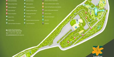 Kart av botanisk hage Jundiaí