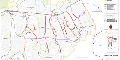 Kart over bydelen itaim Paulista - Vila Curuçá São Paulo - Veier