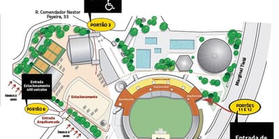 Kart over Canindé stadion