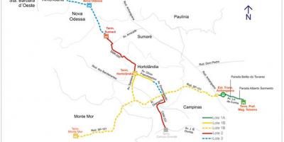 Kart over corredor metropolitano Biléo Soares