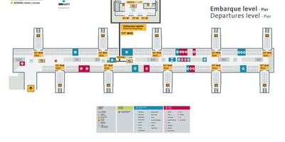 Kart av international airport-São Paulo-Guarulhos - Terminal 3