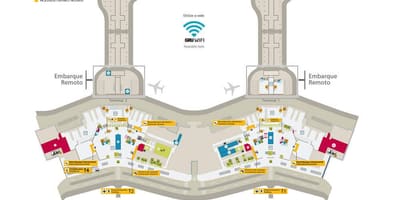 Kart av international airport-São Paulo-Guarulhos - Terminalene 1 og 2