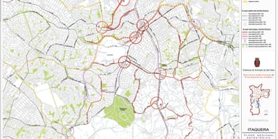 Kart over Itaquera São Paulo - Veier