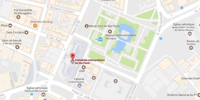 Kart over katedralen Sé