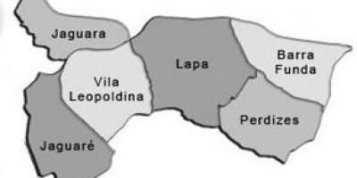 Kart av Lapa sub-prefecture
