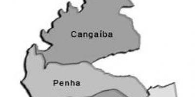 Kart av Penha sub-prefecture