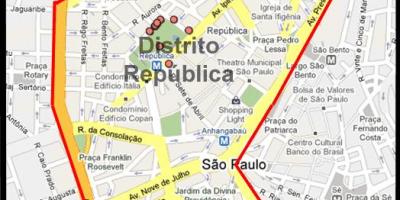 Kart over República São Paulo