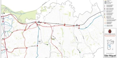 Kart av São Miguel Paulista i São Paulo - Offentlig transport