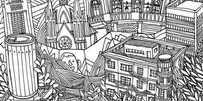 Kart av São Paulo coloring - Downtown