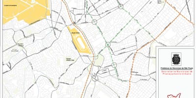 Kart av Pinheiros São Paulo - Veier
