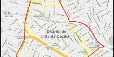 Kart av Santa Cecília São Paulo