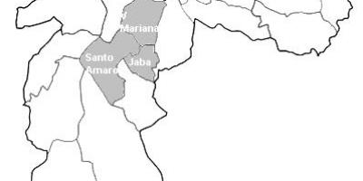 Kart over sone Centro-Sul São Paulo