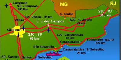 Kart av São José dos Campos airport