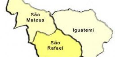 Kart av São Mateus sub-prefecture