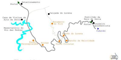 Kart over banen til Sjøen São Paulo